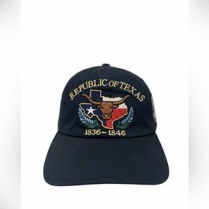 NWOT Texas Pride Navy Republic of Texas 1836-1846 Longhorn Hat